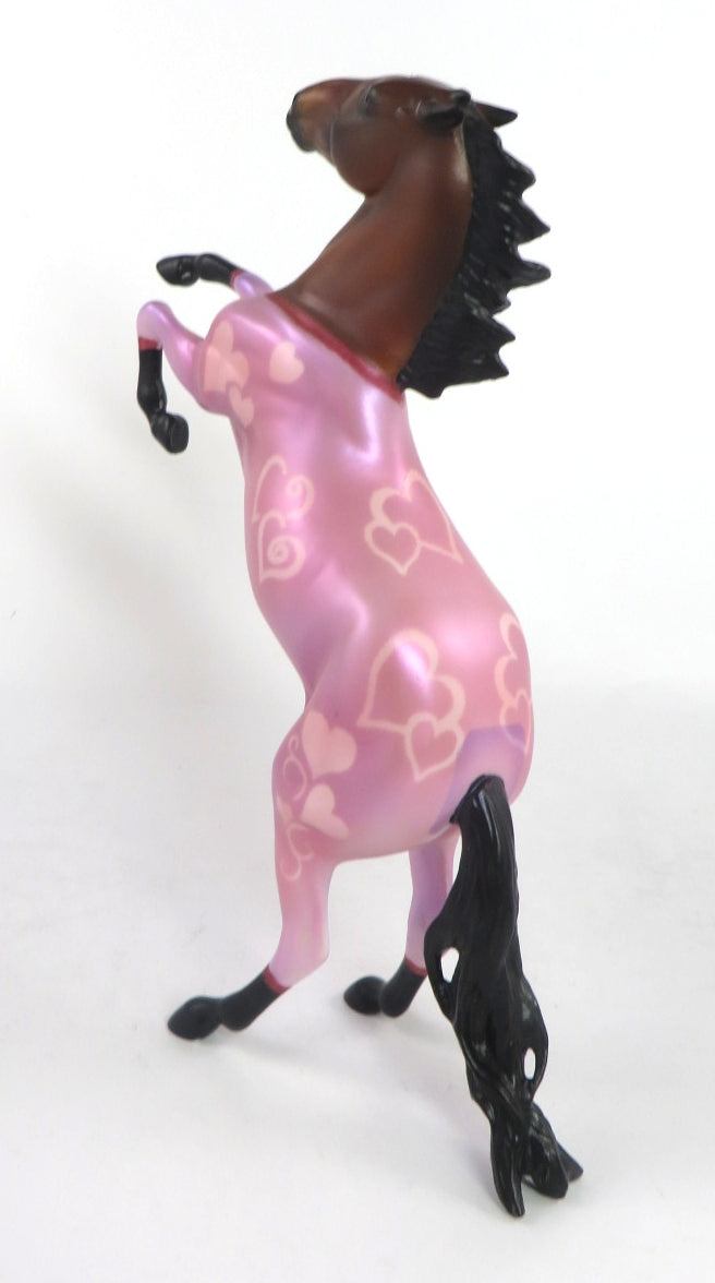 CANDY MAN  -OOAK VALENTINE DECO HEART REARING HORSE 2/14/20