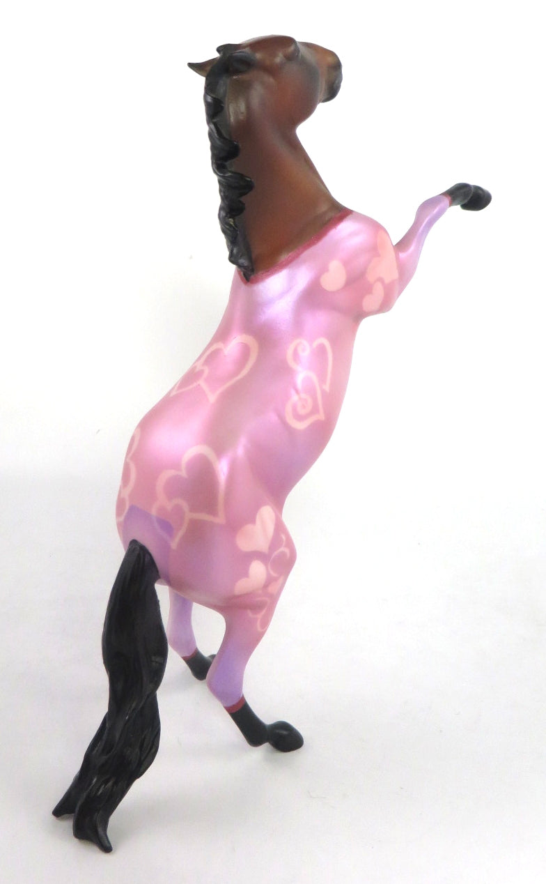 CANDY MAN  -OOAK VALENTINE DECO HEART REARING HORSE 2/14/20
