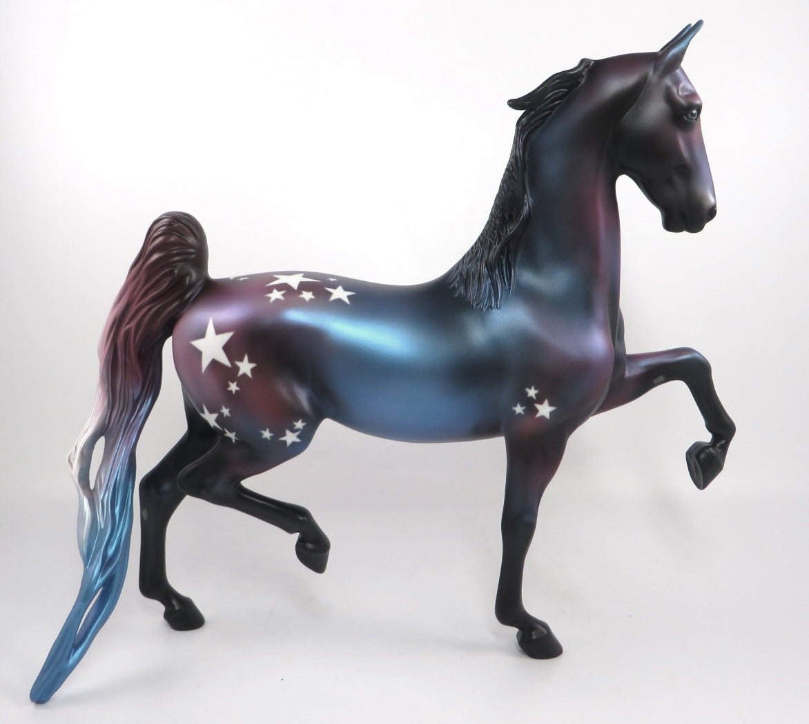 CAPTAIN COMEBACK-OOAK DECORATOR SADDLEBRED MODEL HORSE SB2020