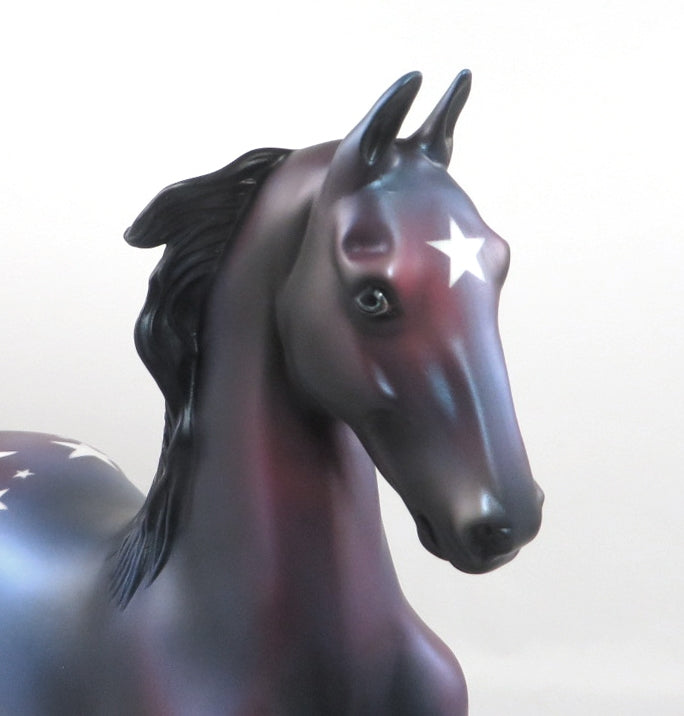 CAPTAIN COMEBACK-OOAK DECORATOR SADDLEBRED MODEL HORSE SB2020