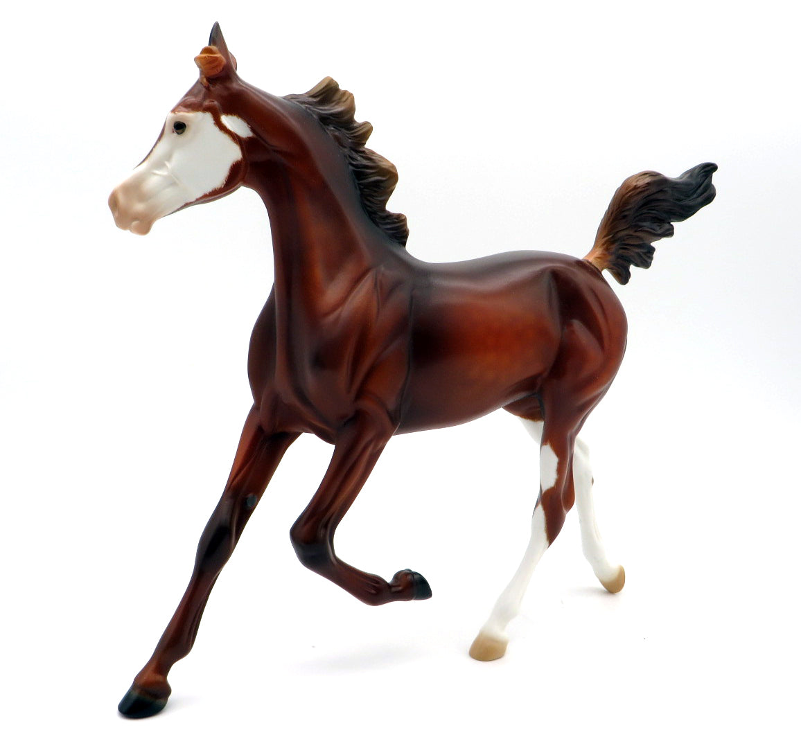 Carena-OOAK Dapple Red Chestnut Yearling Painted by Ellen Robbin 9/16/21