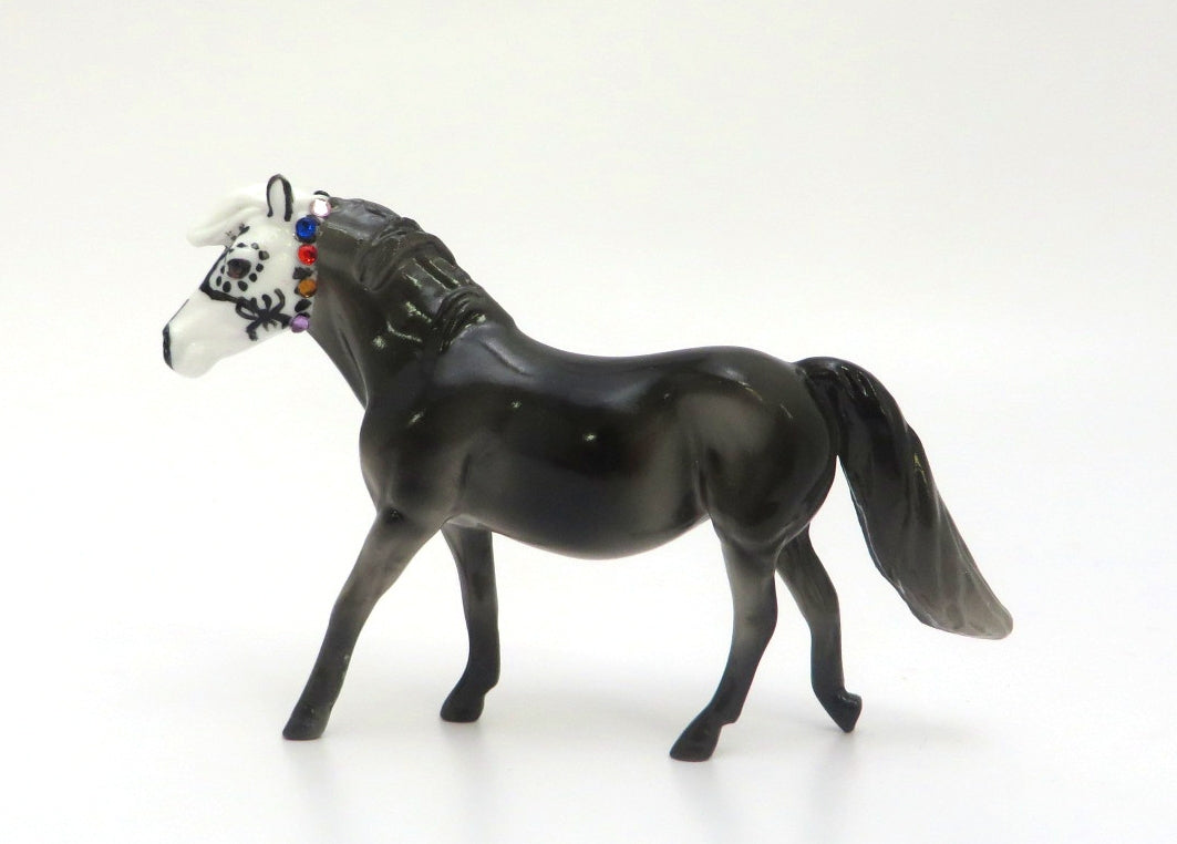 CARMEN-OOAK PONY DECORATOR SUGAR SKULL CHIP BY DAWN QUICK EA20