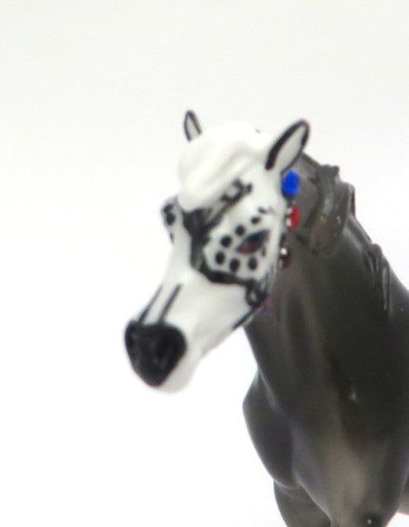 CARMEN-OOAK PONY DECORATOR SUGAR SKULL CHIP BY DAWN QUICK EA20