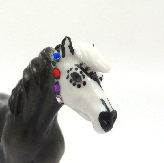 CARMEN-OOAK PONY DECORATOR SUGAR SKULL CHIP BY DAWN QUICK EA20