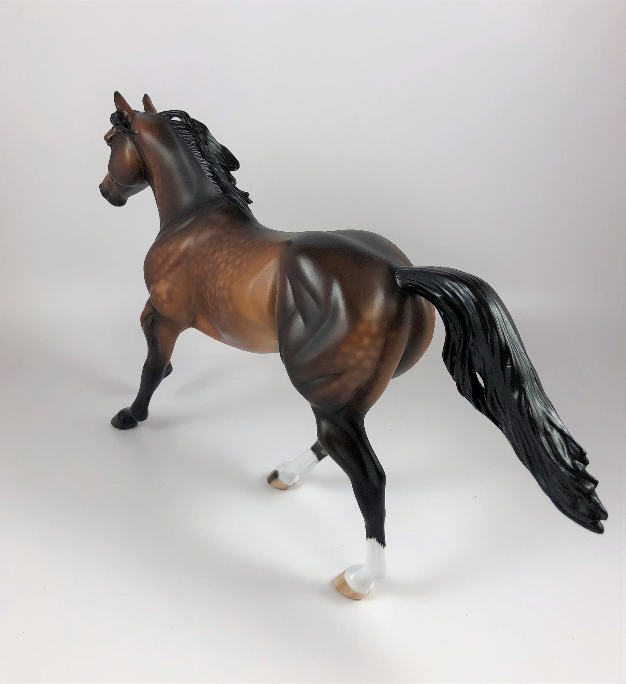 CARMINE-OOAK STAR DAPPLE BAY RUNNING QUARTER HORSE BY SHERYL L. LHS 19