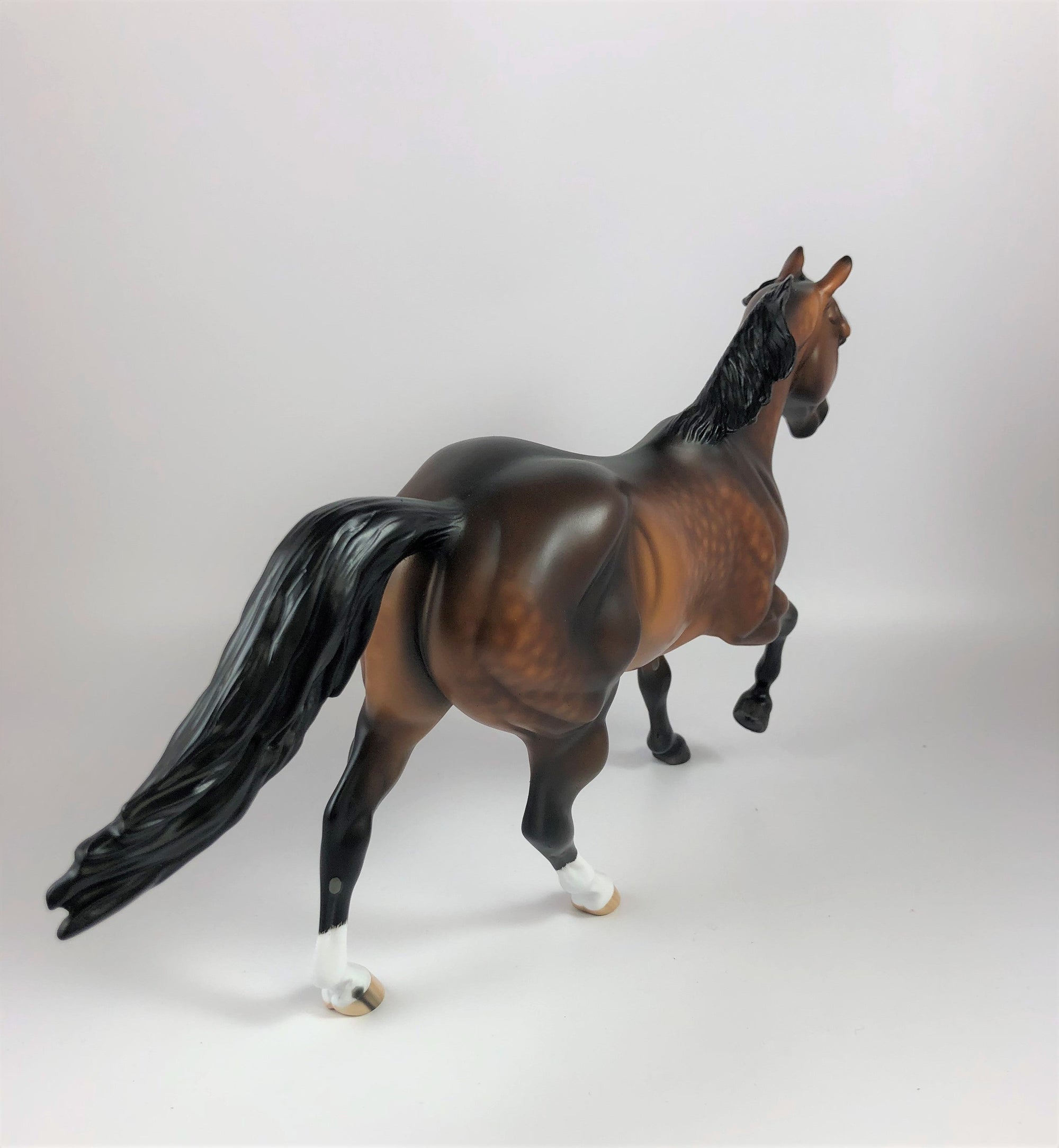 CARMINE-OOAK STAR DAPPLE BAY RUNNING QUARTER HORSE BY SHERYL L. LHS 19