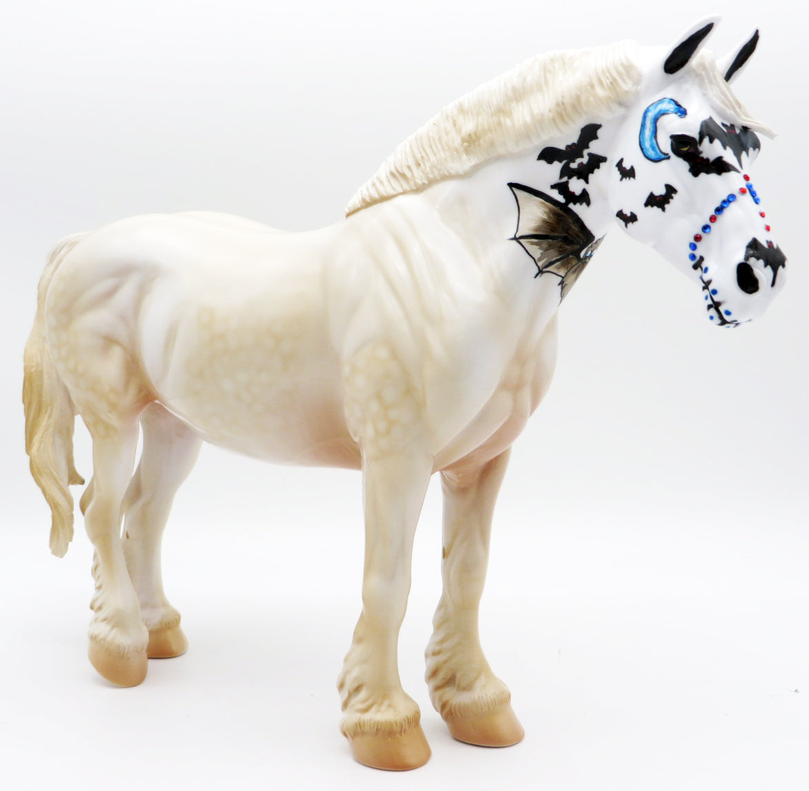 Cassandra - OOAK Sugar Skull Heavy Draft Painted by Dawn Quick MM 21