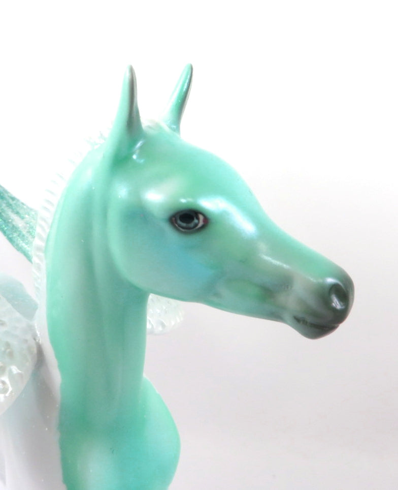 CASSIEL- OOAK SEA GLASS PINTALOOSA CUSTOM ARABIAN FOAL MODEL HORSE 1/8/2020