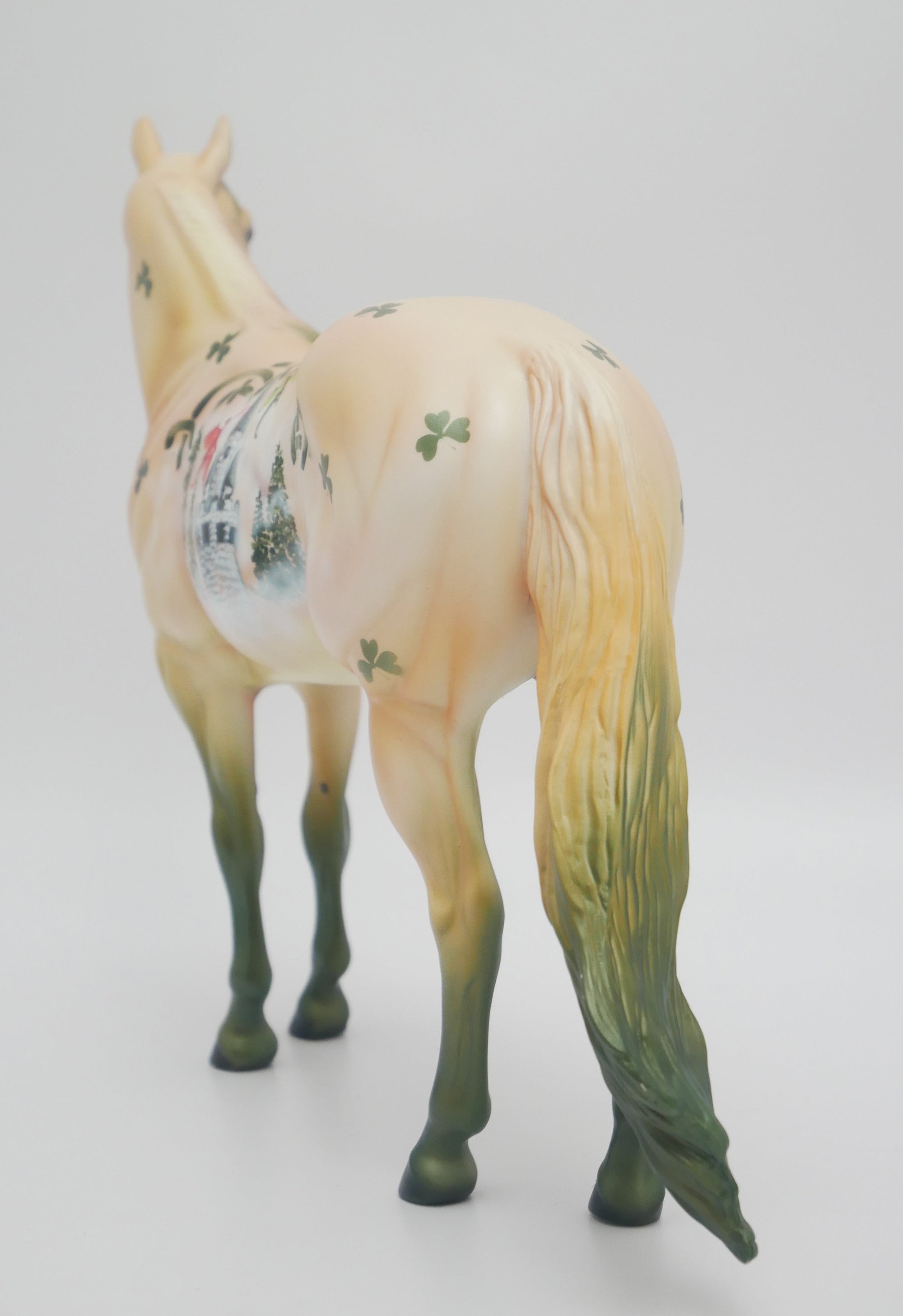 CELTIC CHARM - OOAK CELTIC CASTLE WITH DRAGONS ISH MODEL HORSE 3/13/20