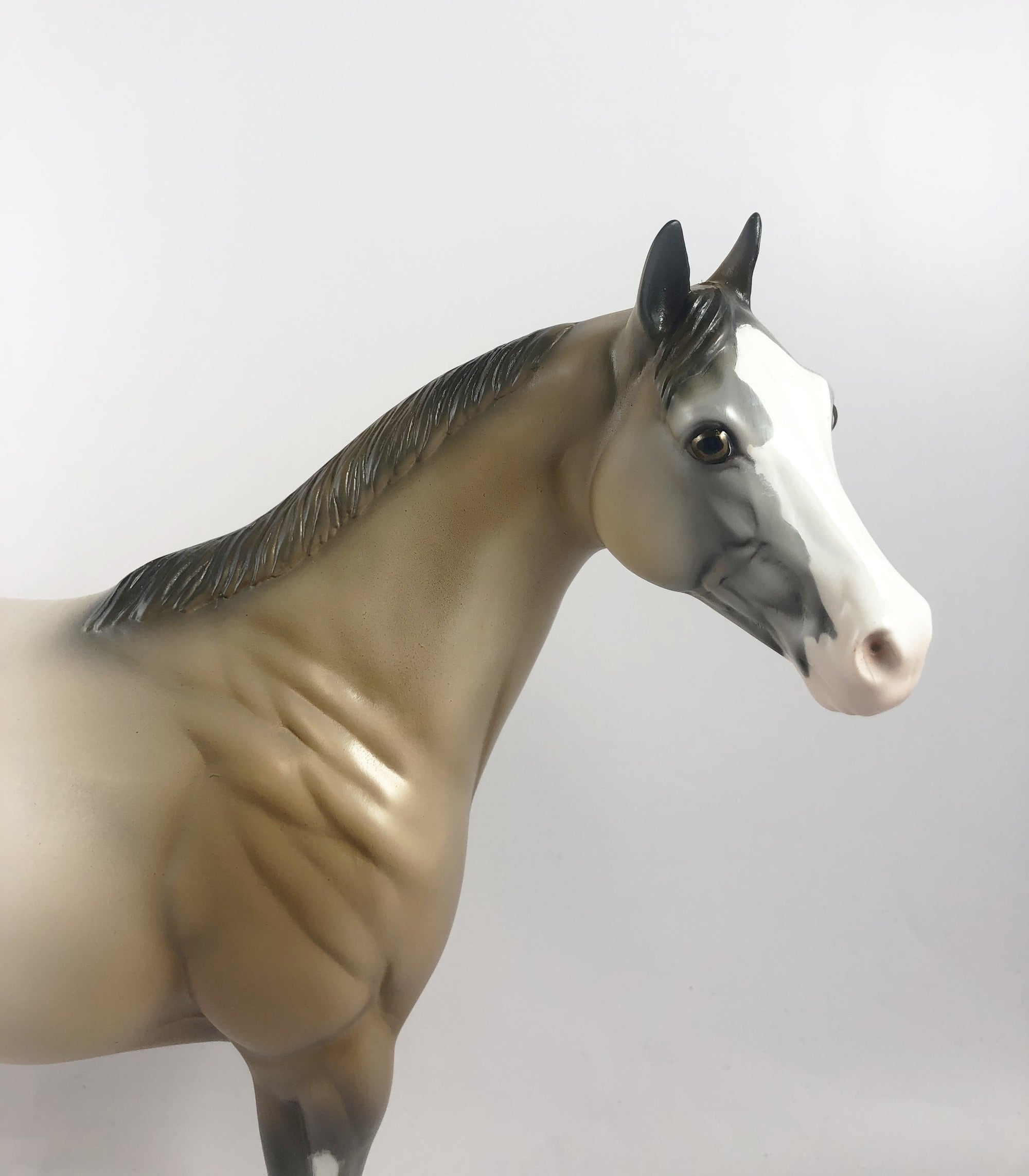 PUMPKIN PI - OOAK CHESTNUT GOING GREY ISH MODEL HORSE BY AL KATT MM 19