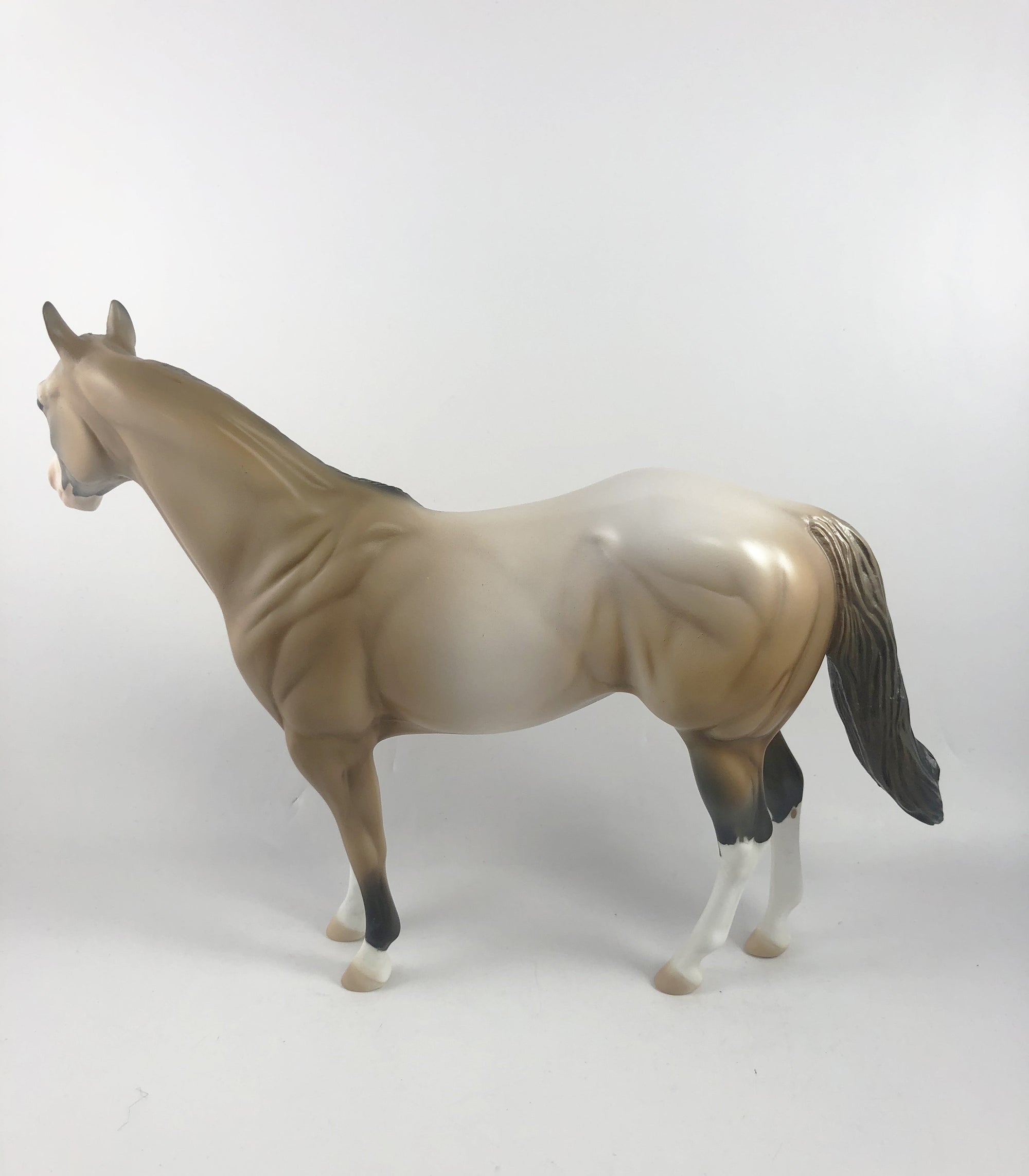 PUMPKIN PI - OOAK CHESTNUT GOING GREY ISH MODEL HORSE BY AL KATT MM 19