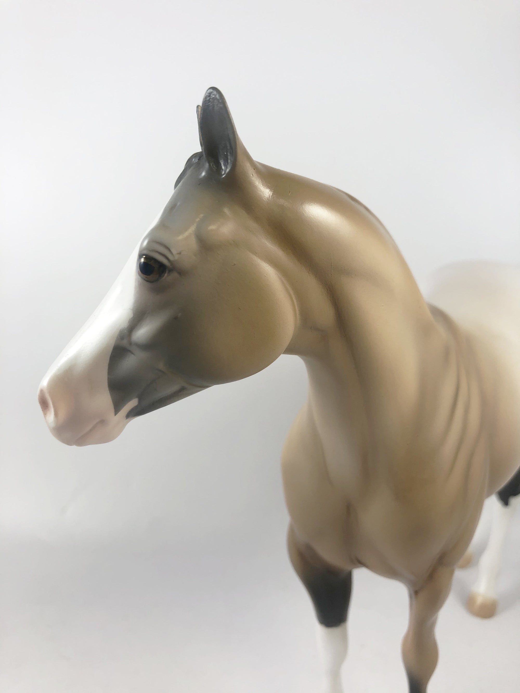 PUMPKIN PI - OOAK CHESTNUT GOING GREY ISH MODEL HORSE BY AL KATT MM 19