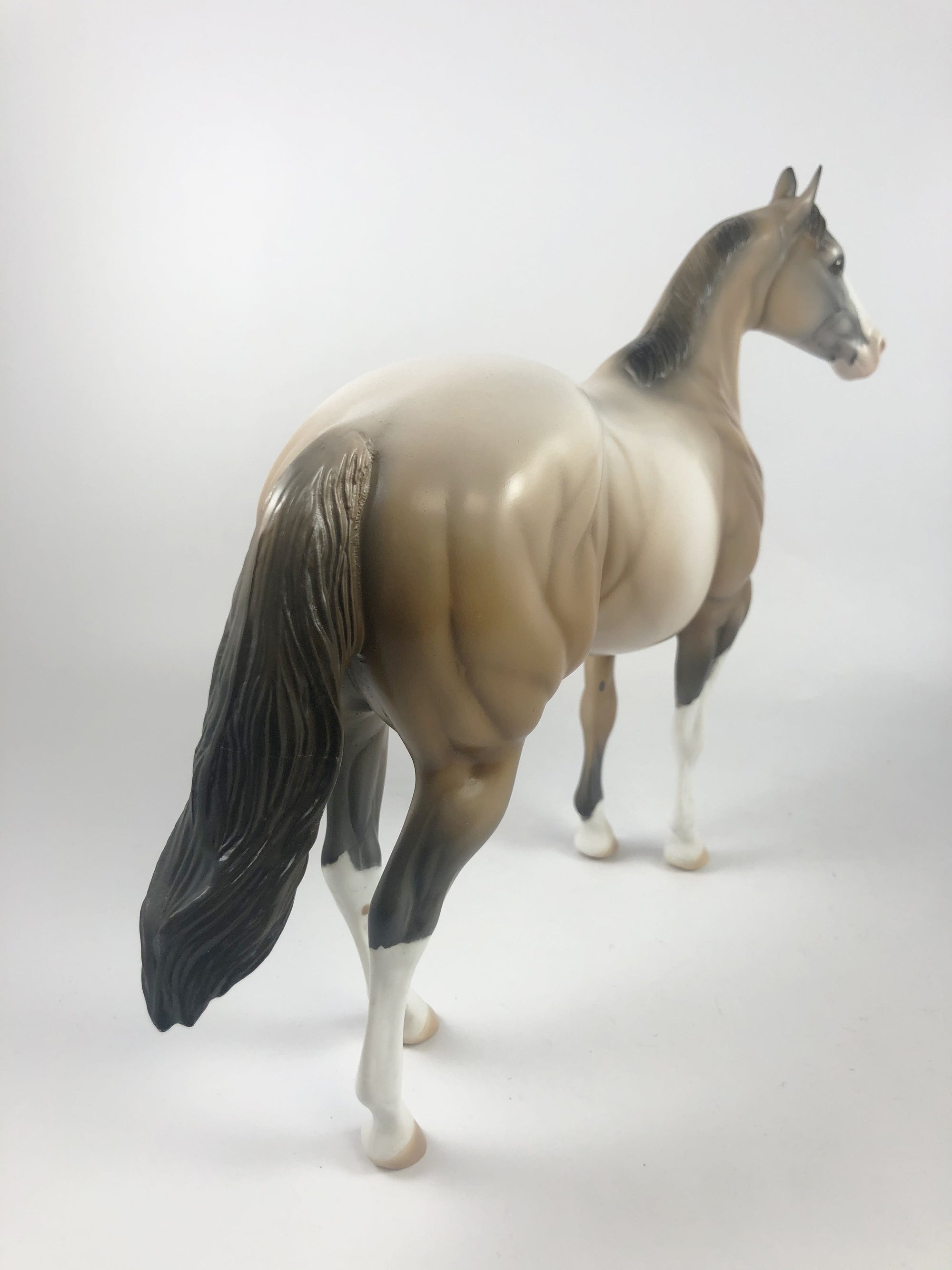 PUMPKIN PI - OOAK CHESTNUT GOING GREY ISH MODEL HORSE BY AL KATT MM 19