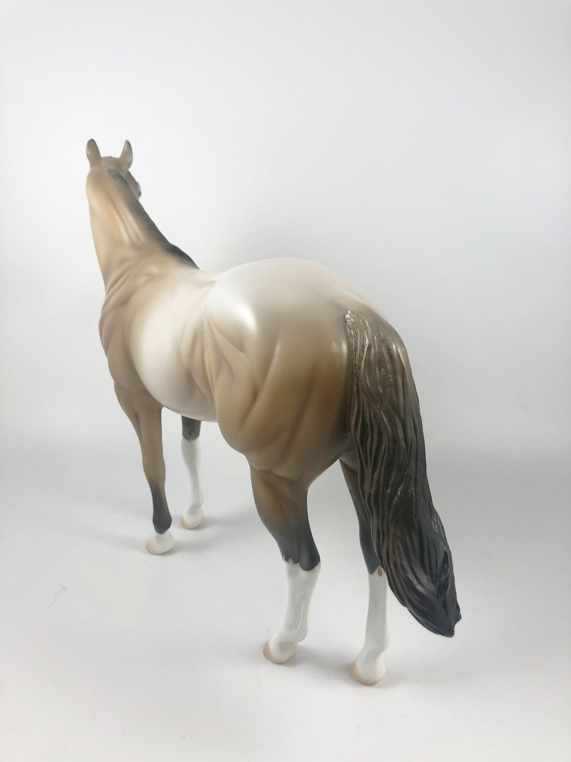 PUMPKIN PI - OOAK CHESTNUT GOING GREY ISH MODEL HORSE BY AL KATT MM 19
