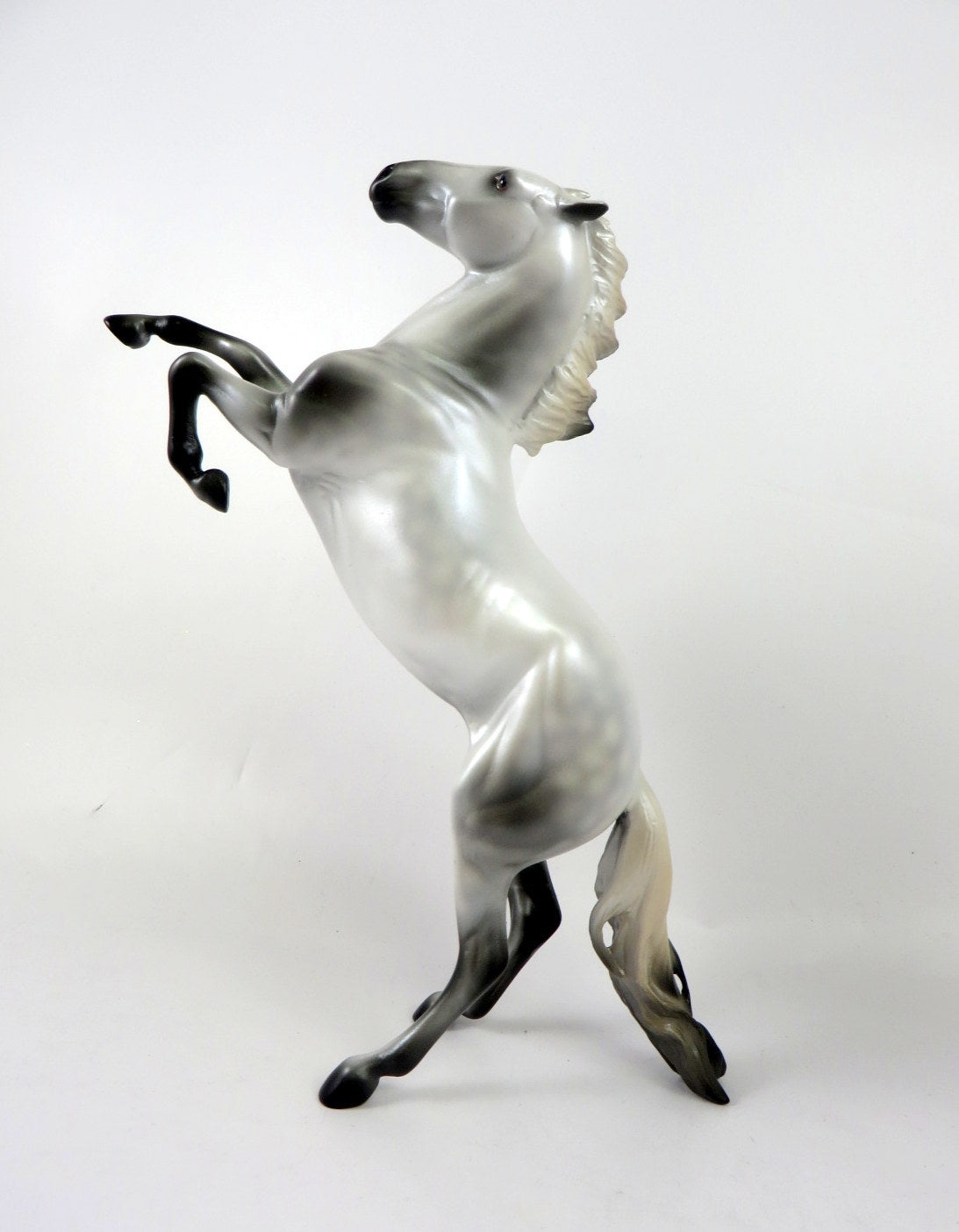 CHALLENGER - OOAK DAPPLED GREY REARING PEBBLES  BY MELISSA FOX WHS19