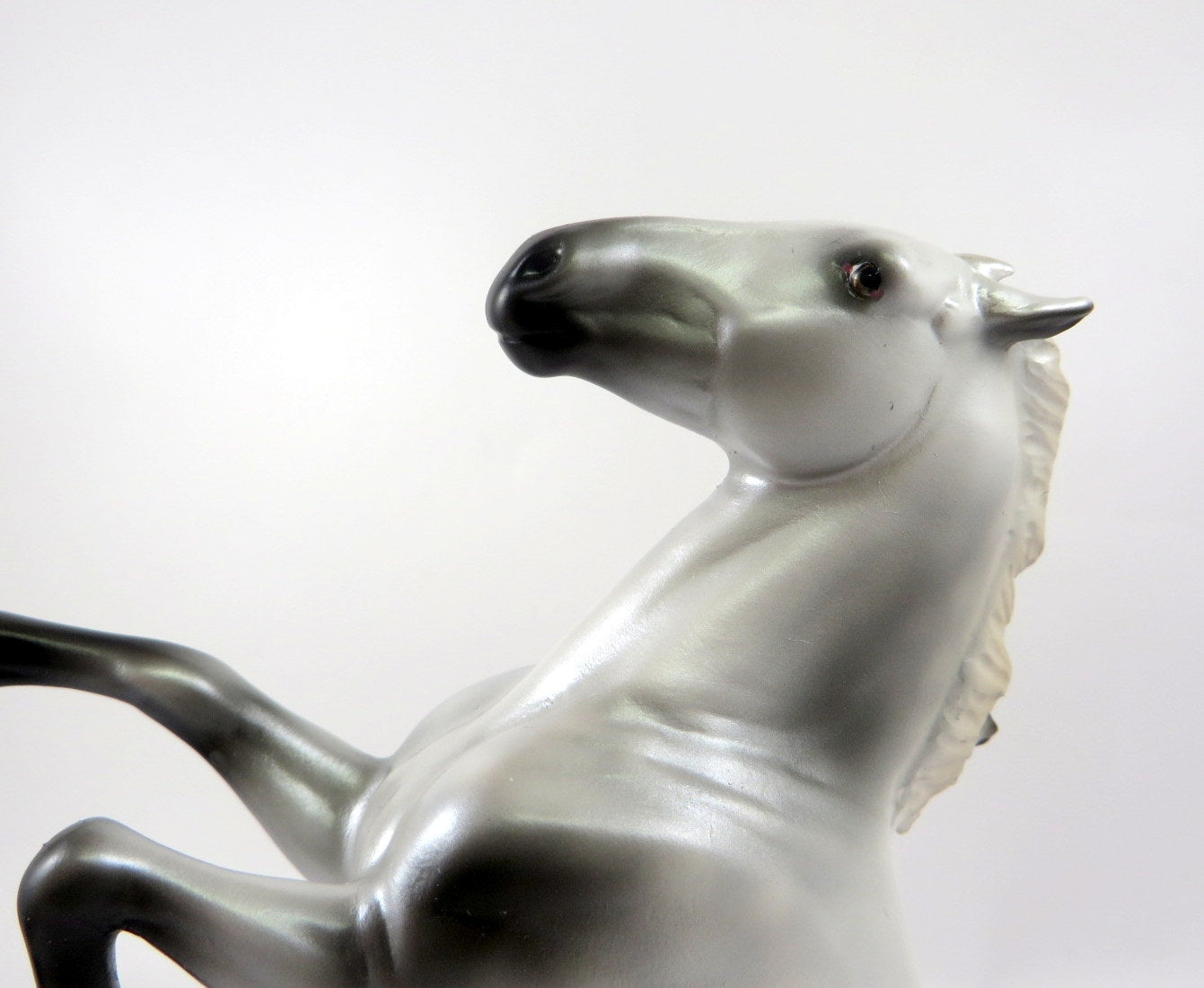 CHALLENGER - OOAK DAPPLED GREY REARING PEBBLES  BY MELISSA FOX WHS19