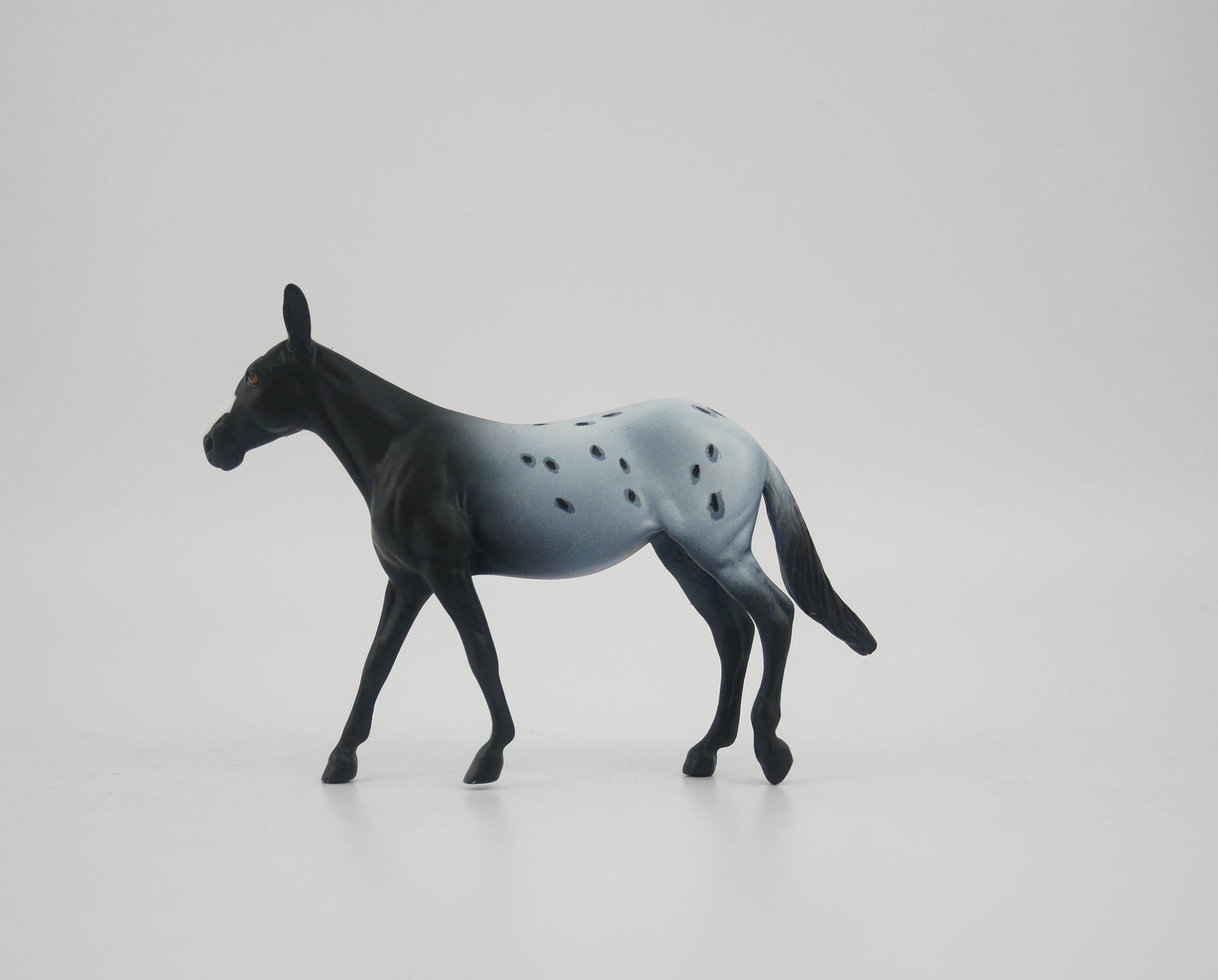 CHARCOAL-OOAK APPALOOSA MULE CHIP BY KAYLA