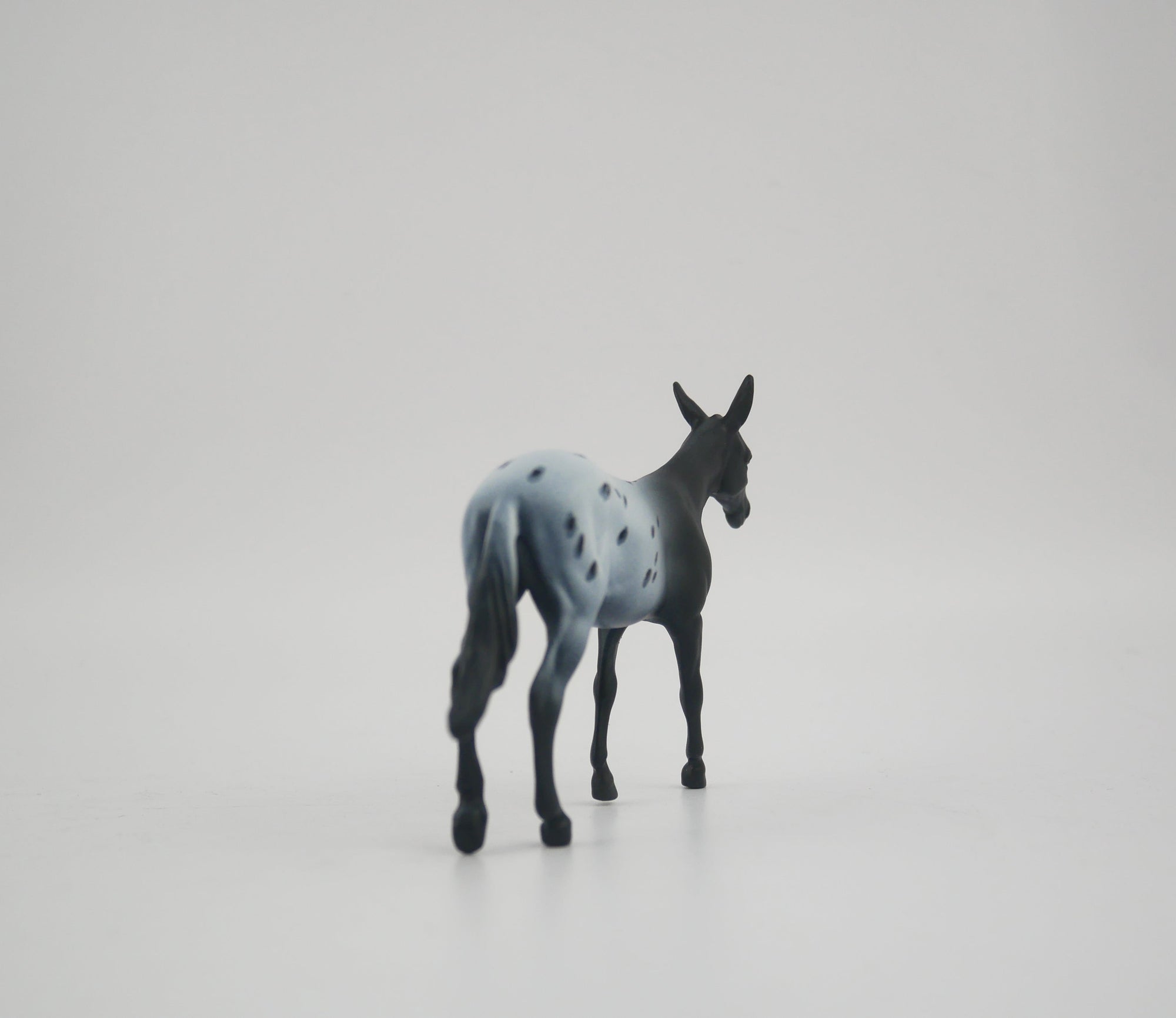 CHARCOAL-OOAK APPALOOSA MULE CHIP BY KAYLA