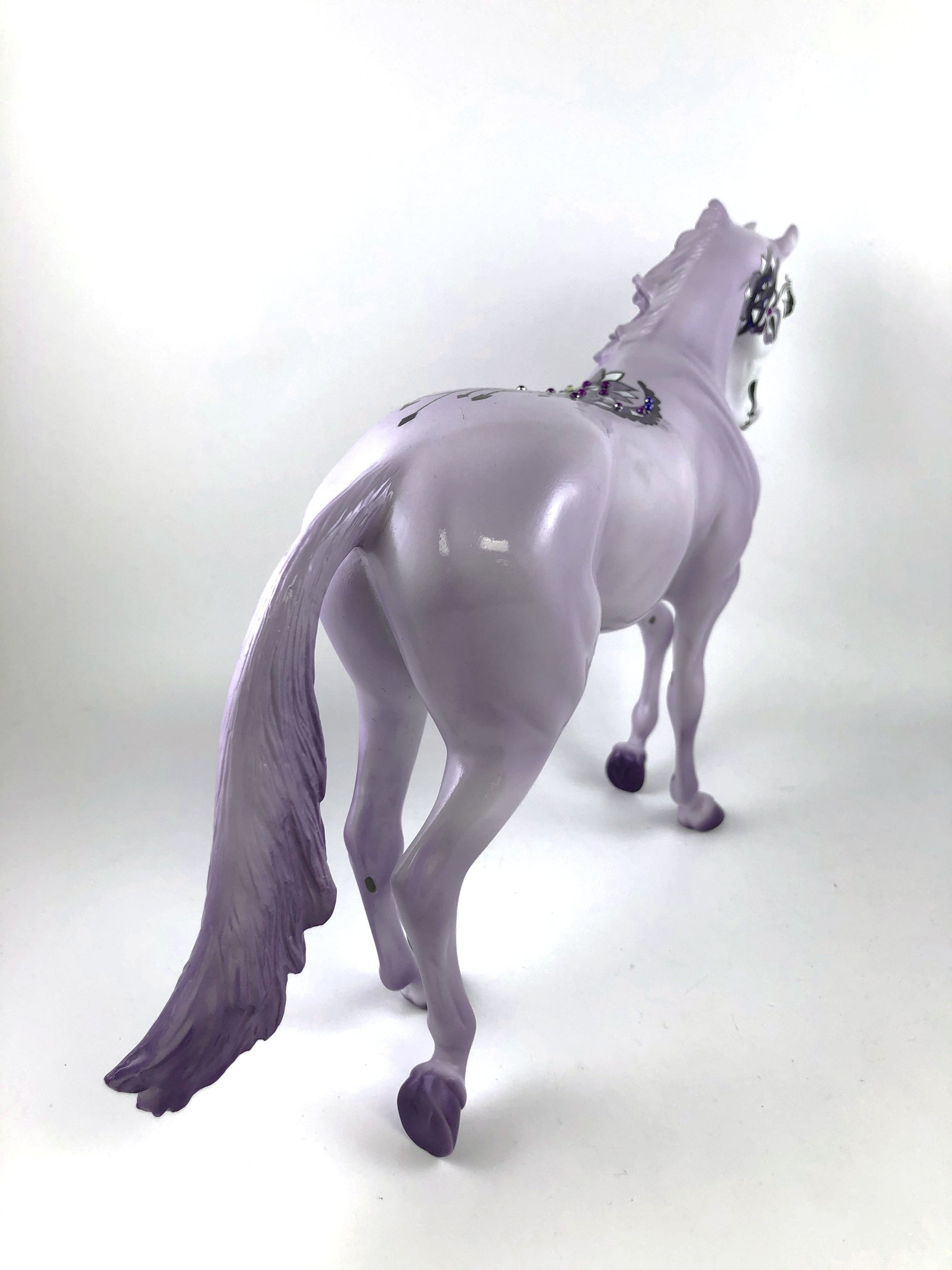 CHENOO-OOAK LIGHT PURPLE SUGAR SKULL TB DECORATOR BY DAWN QUICK MM19