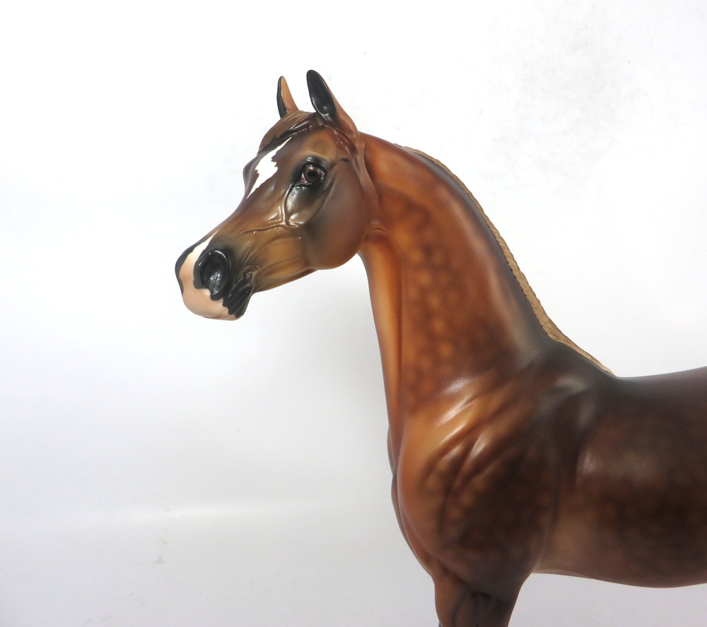 LIBERACE- OOAK-DAPPLED CHESTNUT ARABIAN MODEL HORSE BY AUDREY DIXON MW19