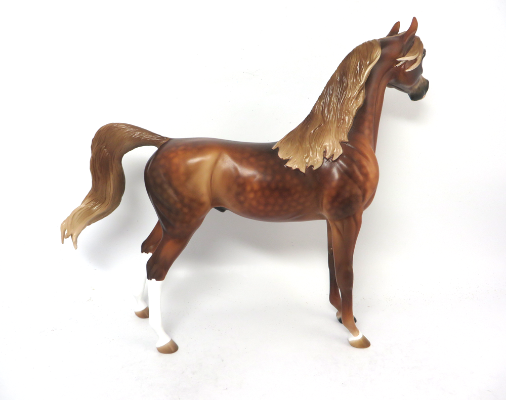 LIBERACE- OOAK-DAPPLED CHESTNUT ARABIAN MODEL HORSE BY AUDREY DIXON MW19