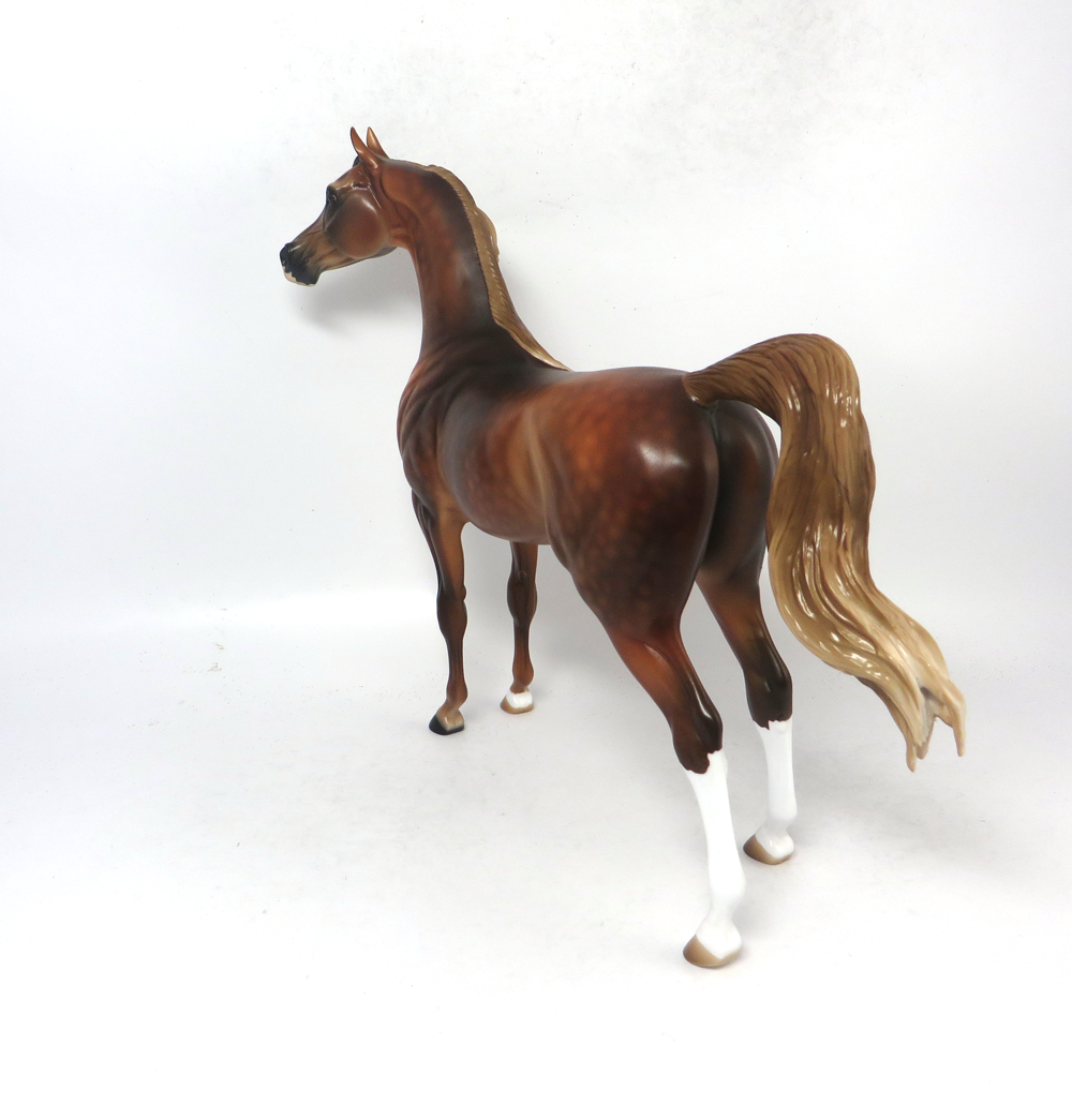 LIBERACE- OOAK-DAPPLED CHESTNUT ARABIAN MODEL HORSE BY AUDREY DIXON MW19