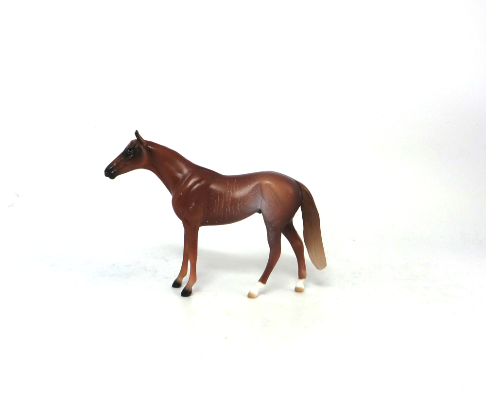 CLEATS  - OOAK CHESTNUT RABICANO THOROUGHBRED  CHIP BY AUDREY DIXON SB19