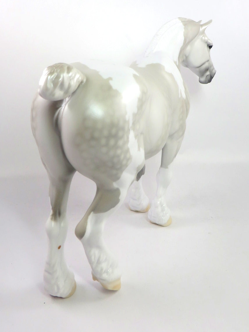 CHICK FLICKS-OOAK DAPPLE GREY PINTO MODEL HORSE PJ 2020