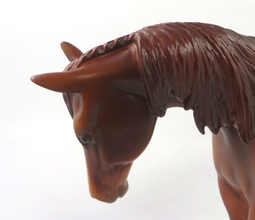 CHOCOLATE CAKE-OOAK CHESTNUT PINTO WARMBLOOD PEBBLES MODEL HORSE 12/27/19