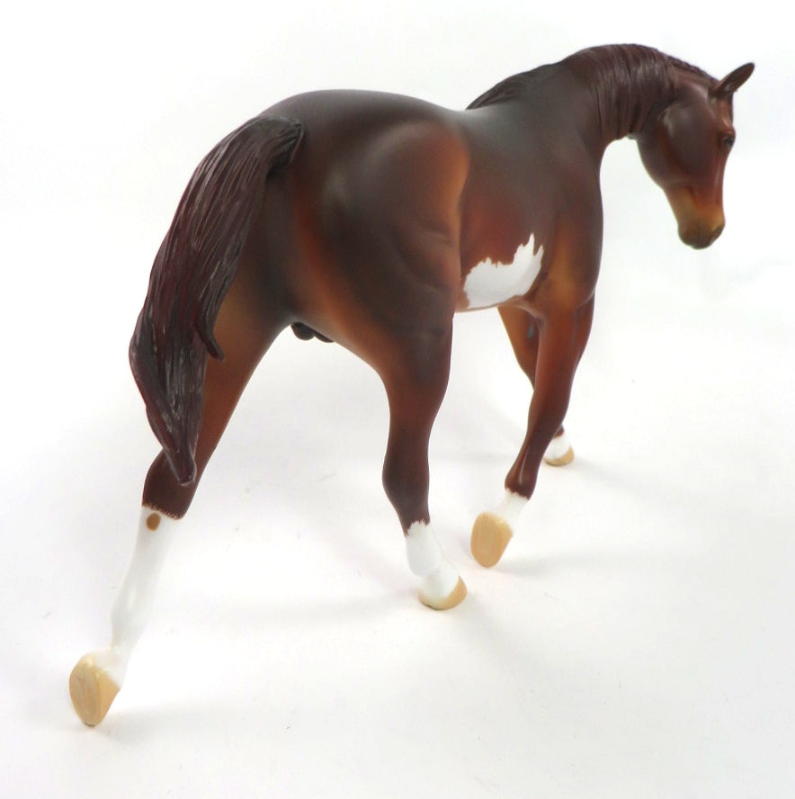CHOCOLATE CAKE-OOAK CHESTNUT PINTO WARMBLOOD PEBBLES MODEL HORSE 12/27/19