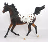 CHOCOLATE DROP-OOAK BAY APPALOOSA YEARLING MODEL HORSE SB20