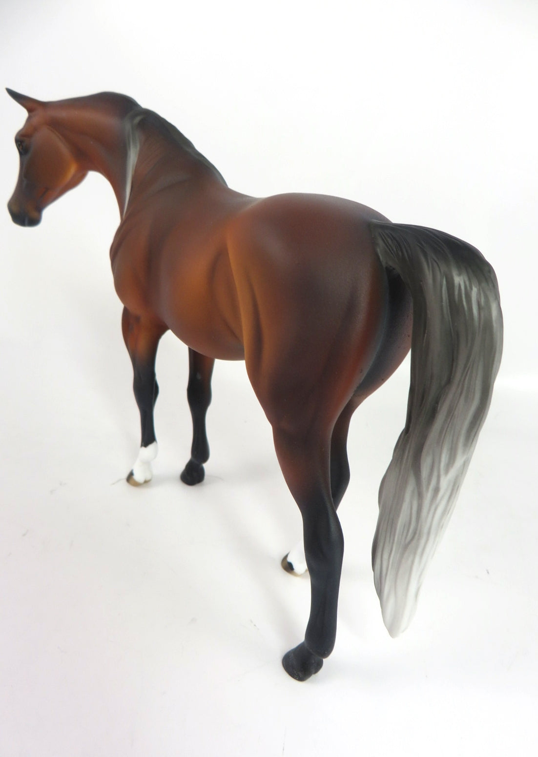 CHRISTMAS CAROL-OOAK SILVER BAY ARABIAN MARE PEBBLE MODEL HORSE WHS19