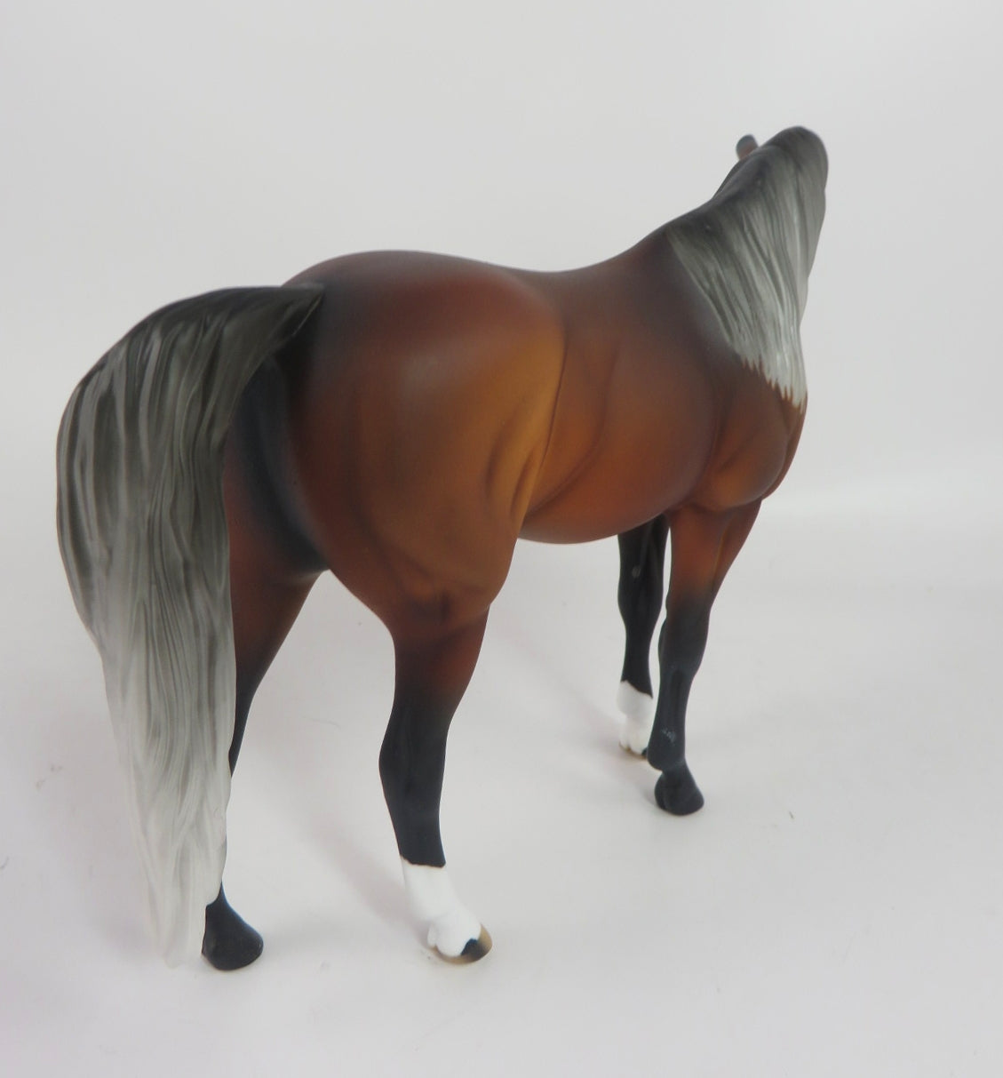 CHRISTMAS CAROL-OOAK SILVER BAY ARABIAN MARE PEBBLE MODEL HORSE WHS19
