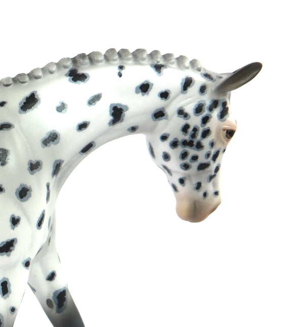 CHRISTMAS GIFT-OOAK SPOTTED APPY WARMBLOOD PEBBLE MODEL HORSE BY KAYLA WESSE WHS 19