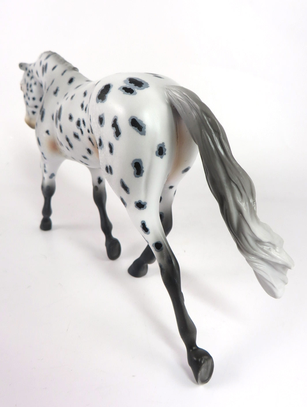CHRISTMAS GIFT-OOAK SPOTTED APPY WARMBLOOD PEBBLE MODEL HORSE BY KAYLA WESSE WHS 19