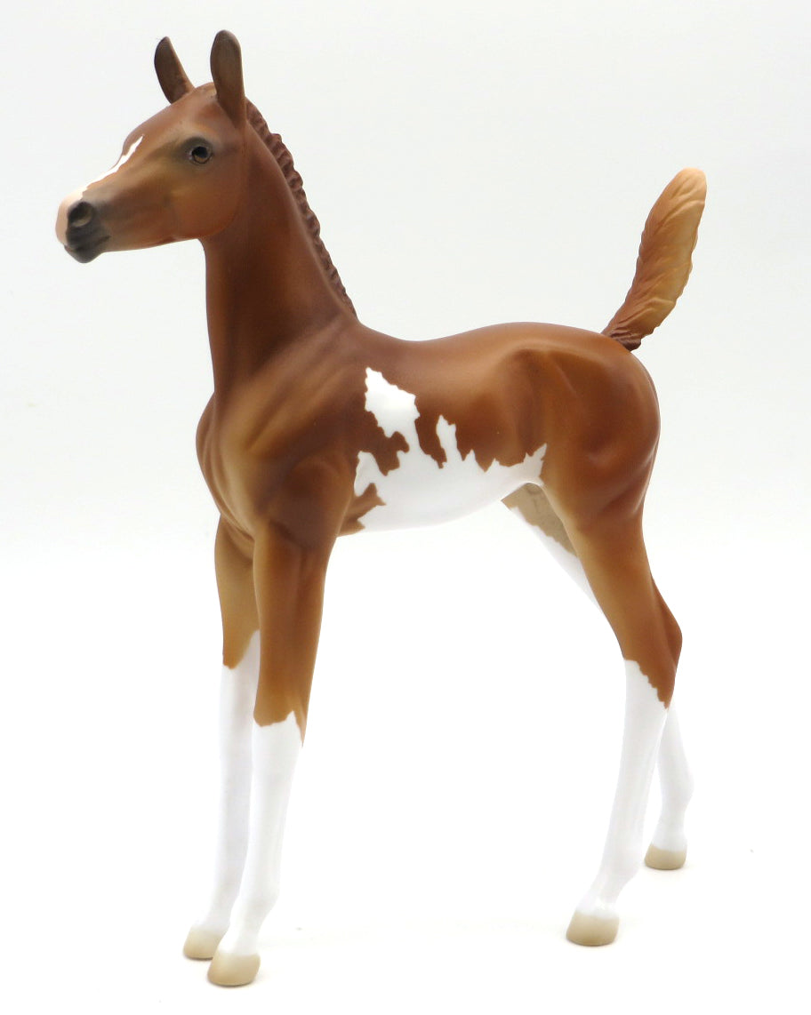 Cinnamon Roll- OOAK Chestnut Pinto Foal  Holiday Sale 2021