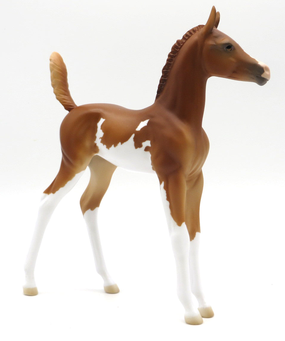 Cinnamon Roll- OOAK Chestnut Pinto Foal  Holiday Sale 2021
