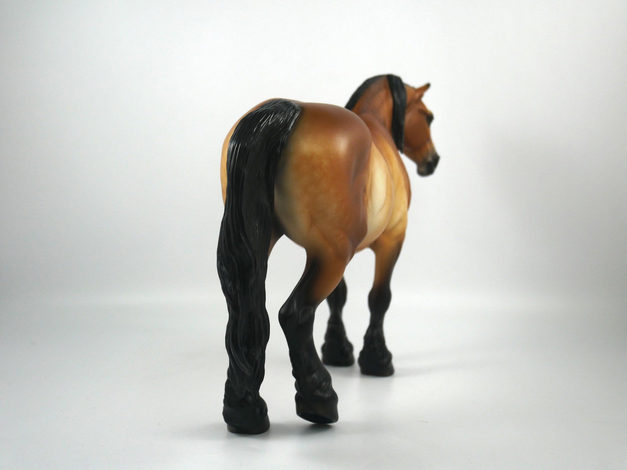 Clara-OOAK Dapple Bay Heavy Draft Mare Painted By Sheryl Leisure 1/21