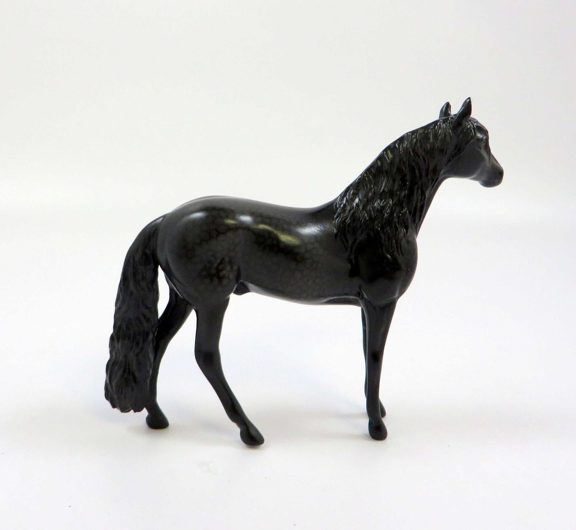 CLOVIS -OOAK- DAPPLE BLACK ANDALUSIAN CHIP BY MISSY FOX EQ19