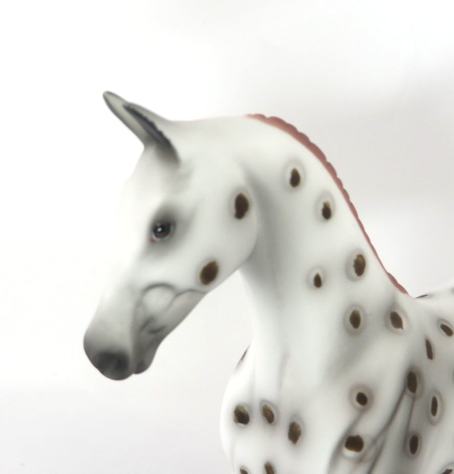 COCOA - OOAK CHESTNUT LEOPARD APPY SADDLEBRED PEBBLE  BY AL KATT WHS19