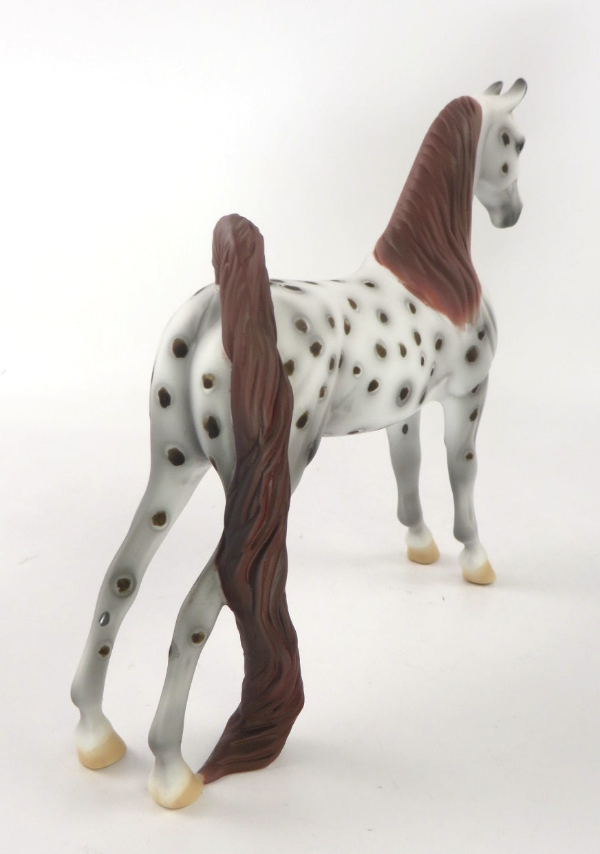 COCOA - OOAK CHESTNUT LEOPARD APPY SADDLEBRED PEBBLE  BY AL KATT WHS19