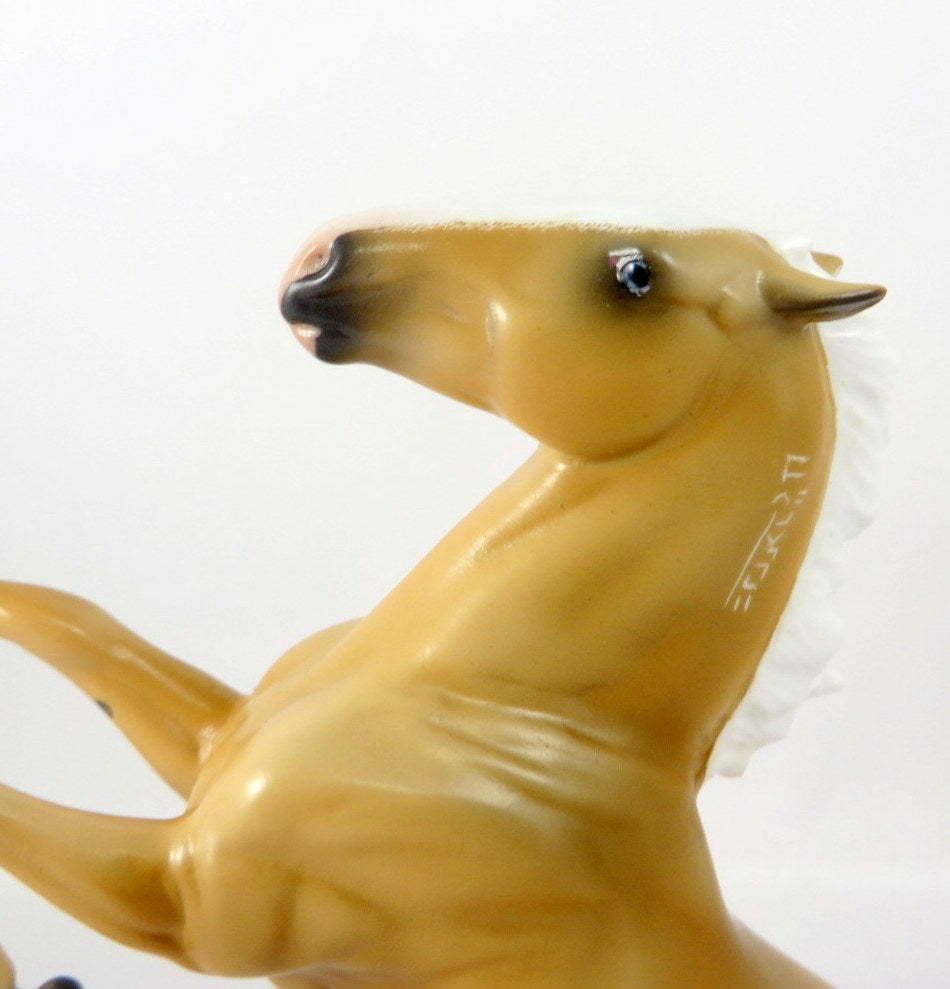 COPPER CANYON - OOAK PALAMINO REARING PEBBLE BY AUDREY DIXON 11-8-19