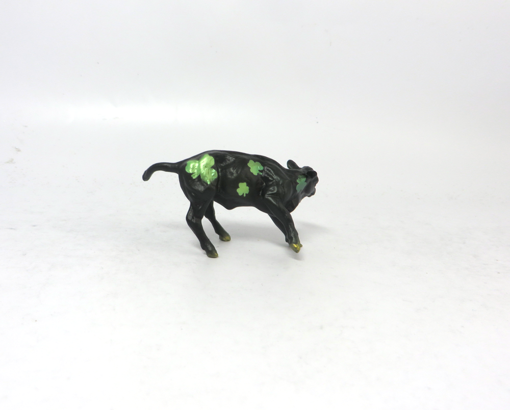 SAINT PATRICK  --- OOAK CUTTER AND CALF  CHIP ST. PATRICKS DAY DECORATOR BY MISSY FOX 2-25-19