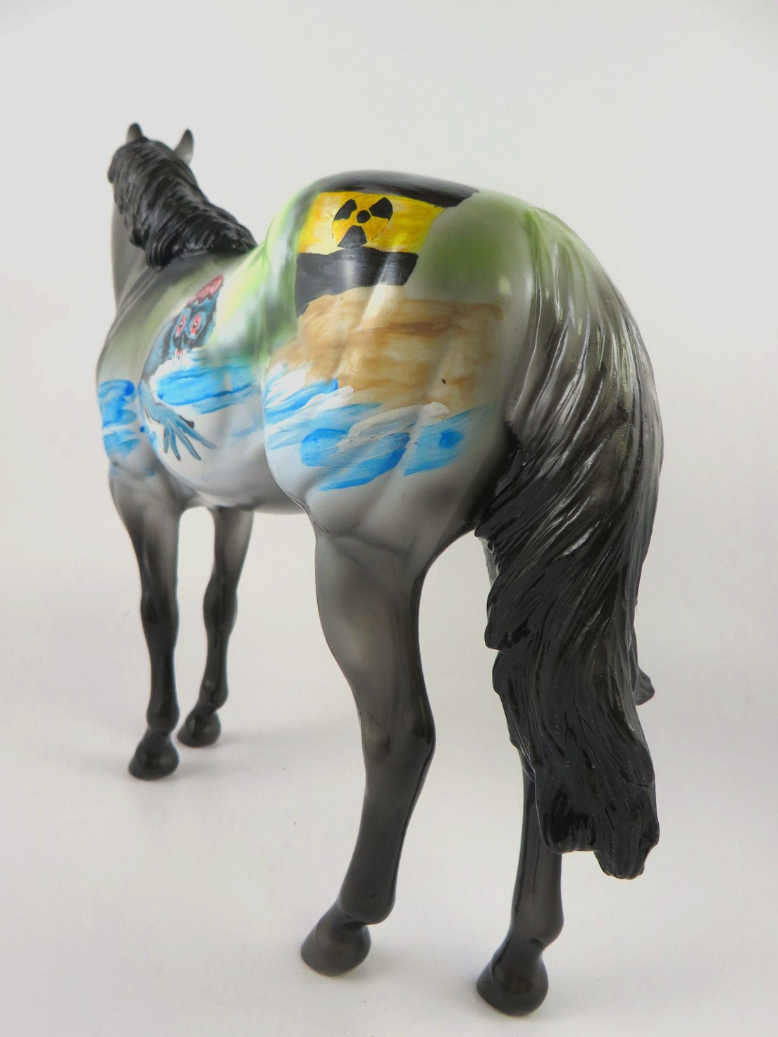 CREATURE - OOAK GREEN &amp; BLACK ISH HALLOWEEN DECORATOR BY DAWN QUICK MM19