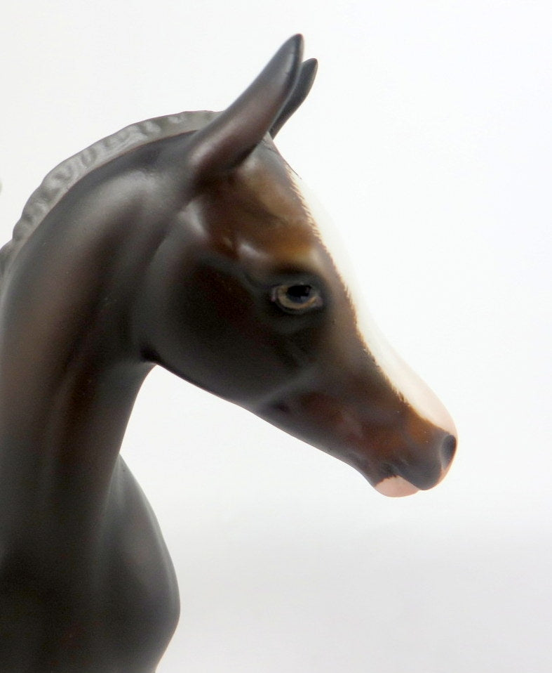 CRIMSON-OOAK LIVER CHESTNUT ARABIAN FOAL MODEL HORSE WHS19