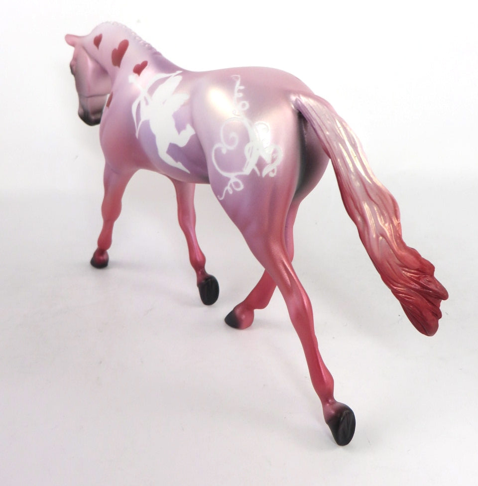 CUPID&#39;S BOW - OOAK PINK VALENTINE DECORATOR WARMBLOOD PEBBLE 02/14/2020