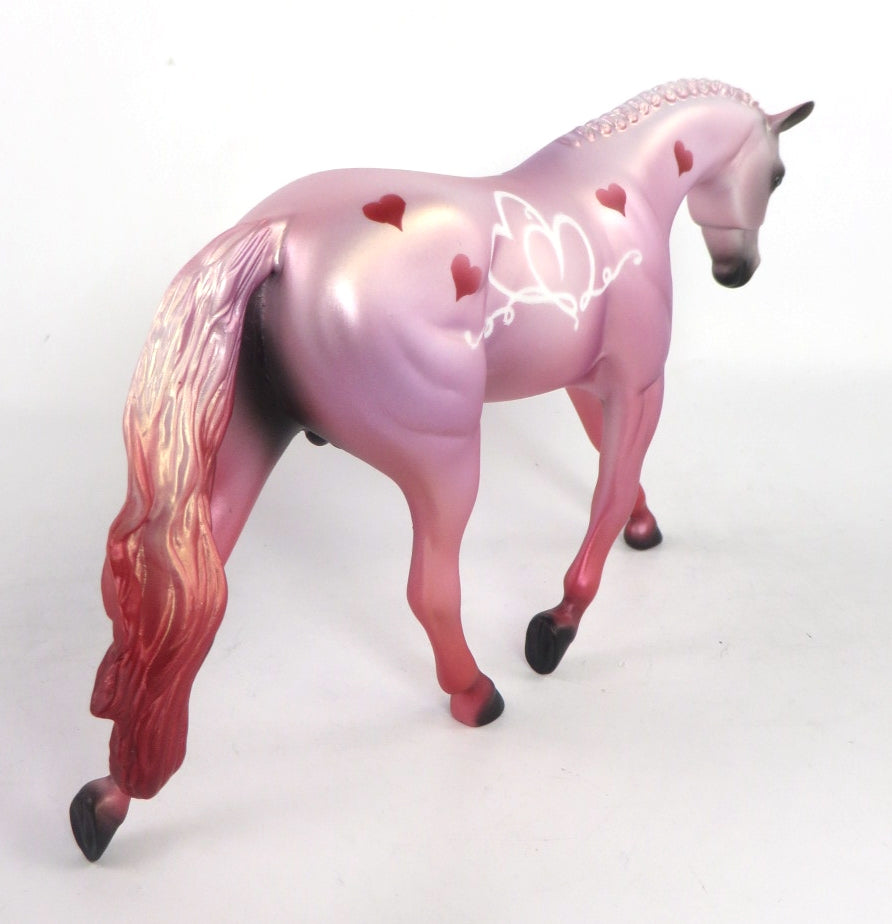 CUPID&#39;S BOW - OOAK PINK VALENTINE DECORATOR WARMBLOOD PEBBLE 02/14/2020