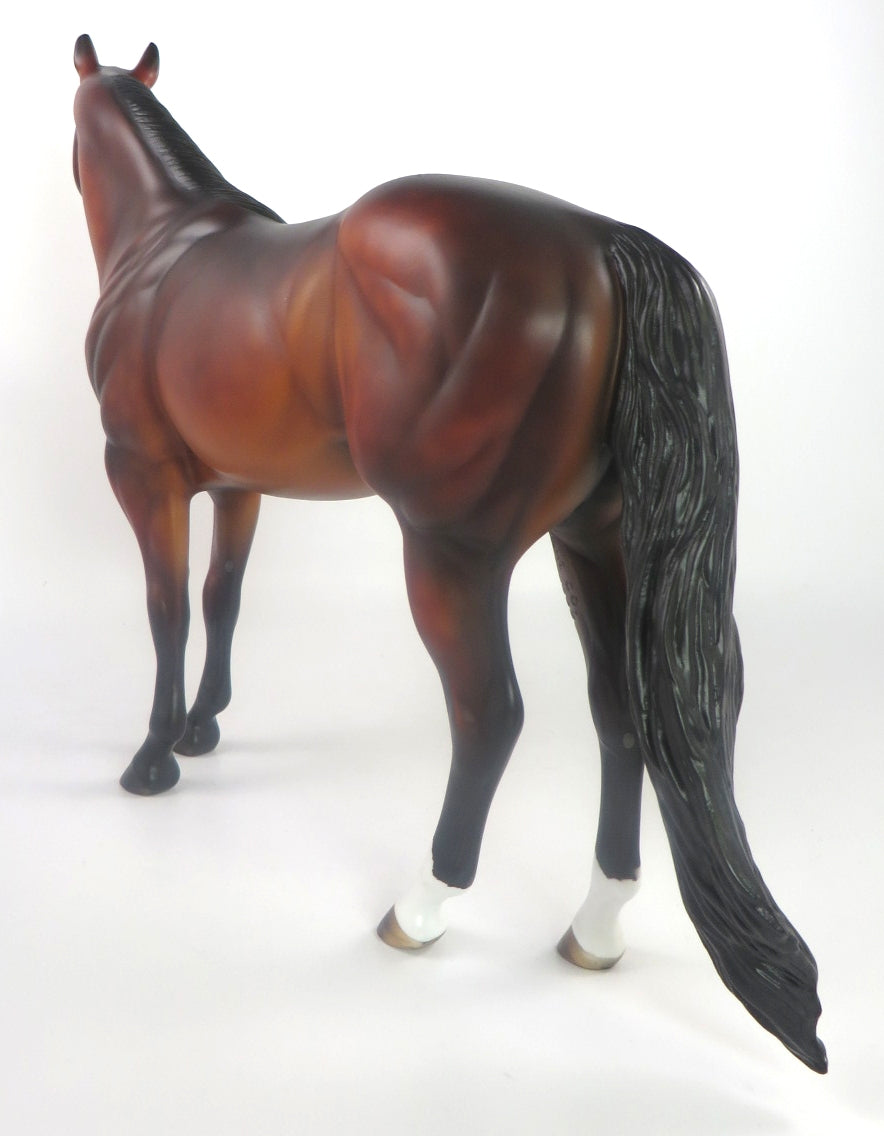 CUPID&#39;S COWBOY-OOAK DAPPLED BAY ISH MODEL HORSE SB20