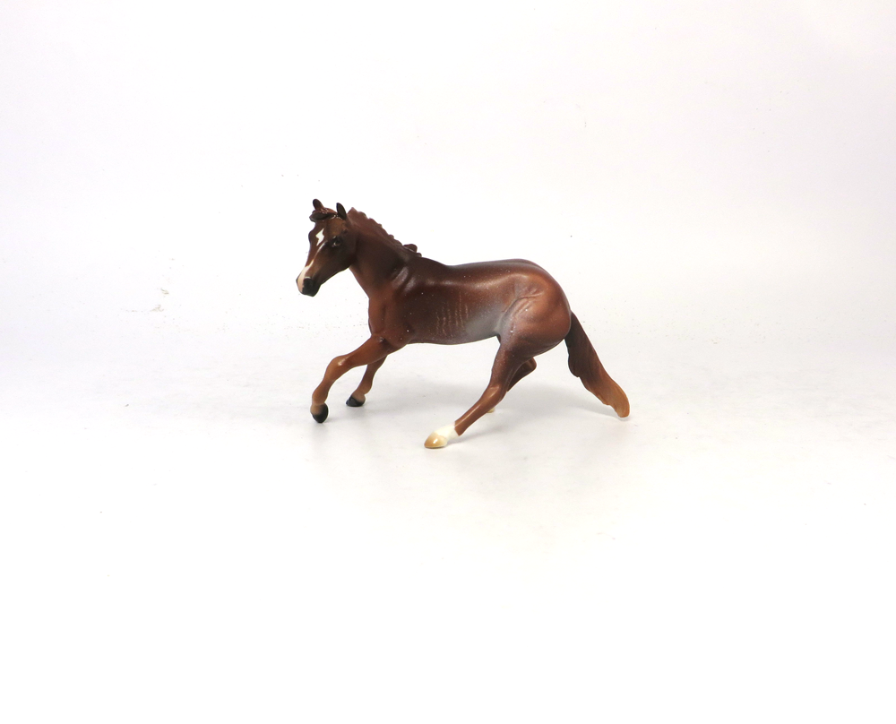 FRONT SEVEN -OOAK-CHESTNUT RABICANO OVERO CUTTER AND GREY CALF BY AUDREY DIXON SB19