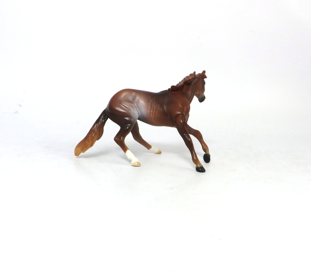 FRONT SEVEN -OOAK-CHESTNUT RABICANO OVERO CUTTER AND GREY CALF BY AUDREY DIXON SB19
